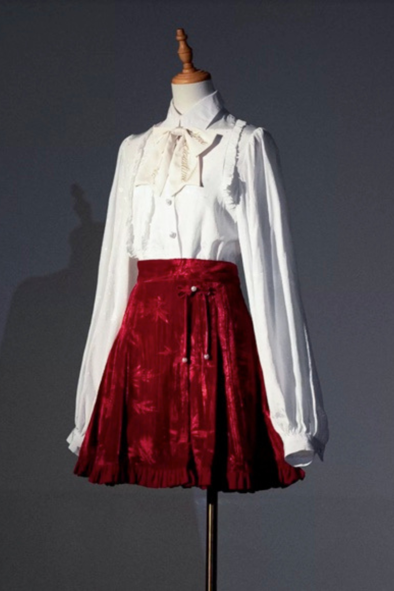 Golden Flower Design Dress + Skirt + Coat + Vest