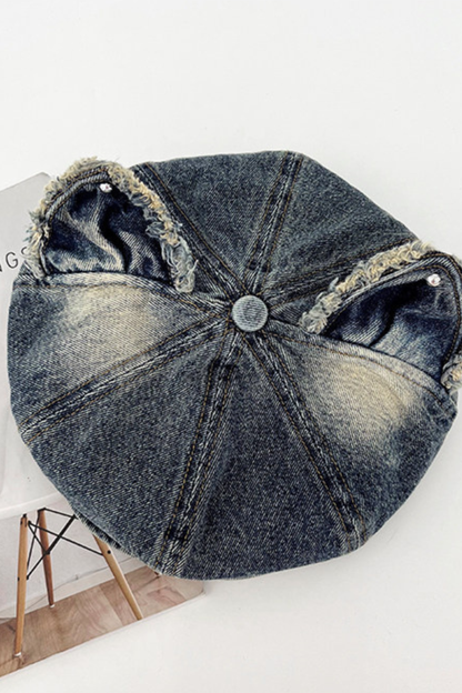 Denim Cat Ear Beret