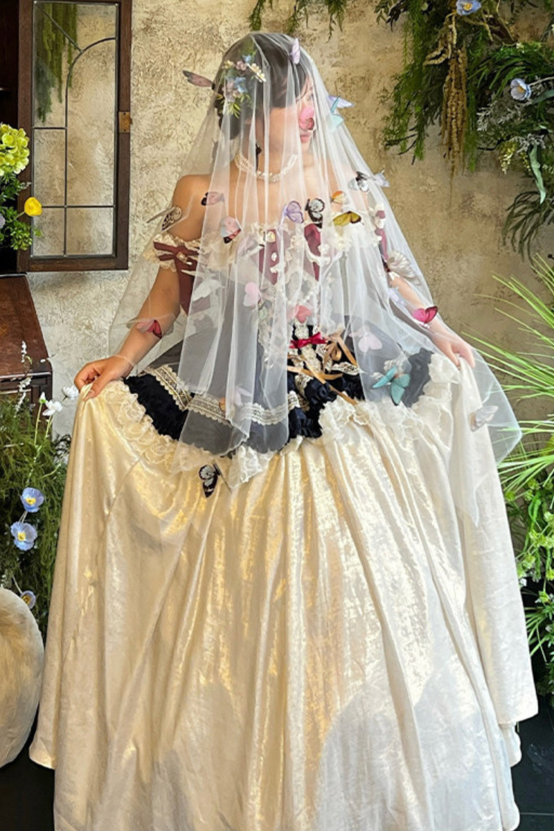 Snow White Lolita Dress + Big Ribbon