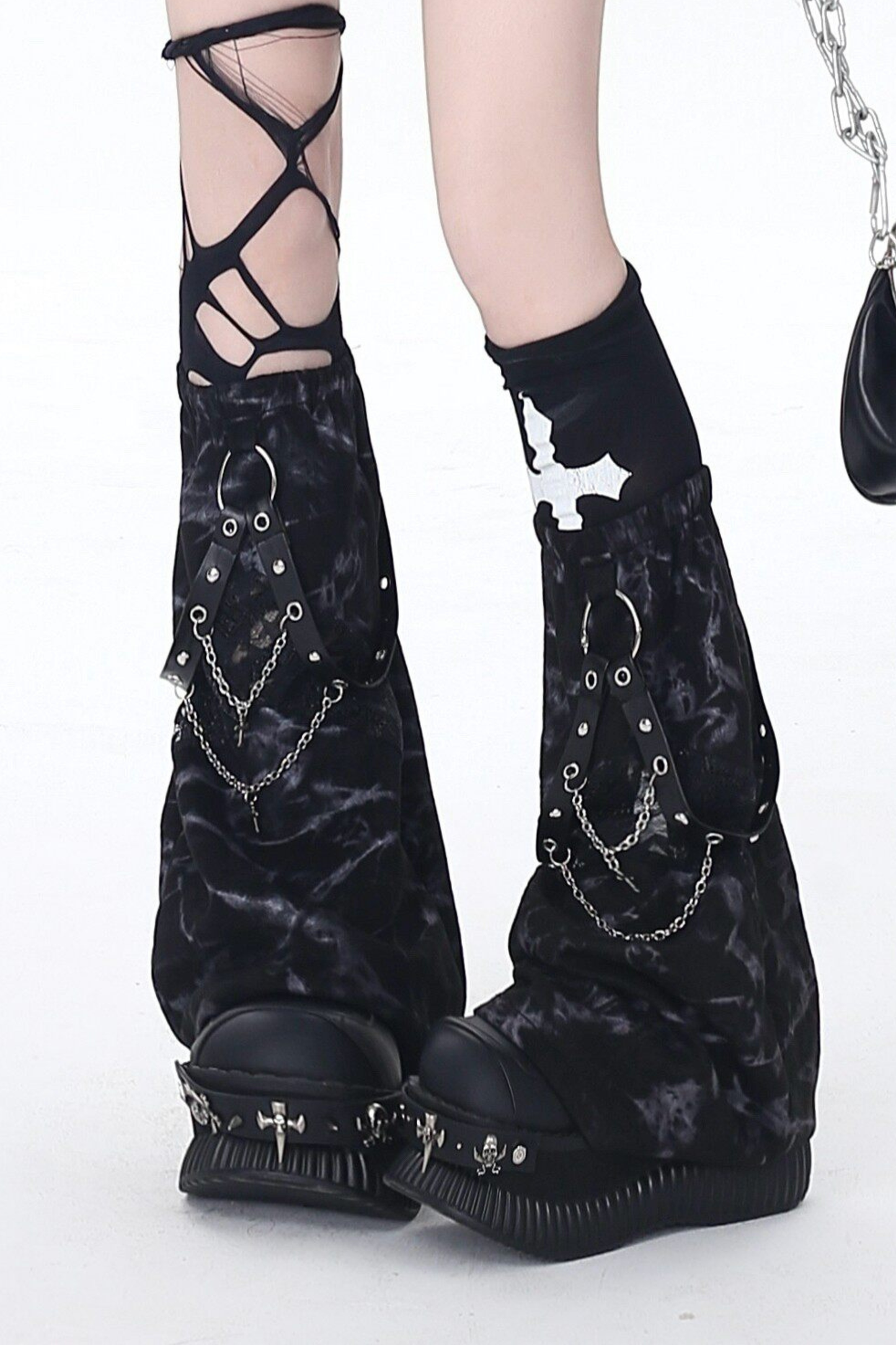 Dark Girl Two-piece Top + Skirt + Leg Warmers