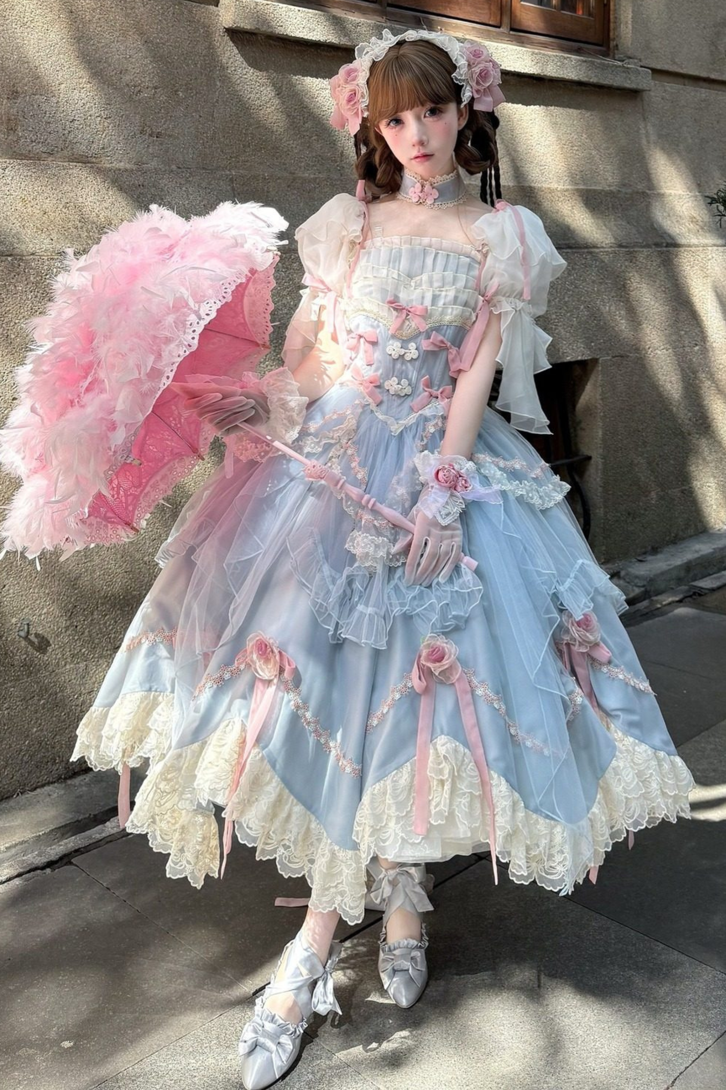 Sweet Princess Dress + Train + Veil + Accessories