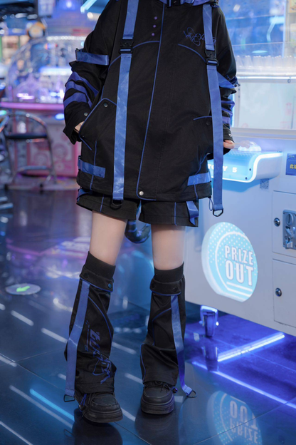 Subculture Cyber Jacket + Shorts + Long Pants + Leg Warmers + Cat Hair Accessory + Tail