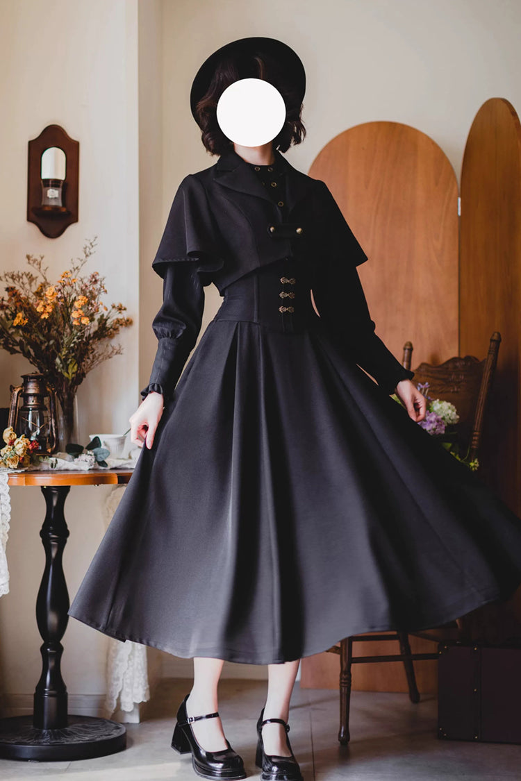 Classic Halterneck Sleeveless Ruffled Fishbone Lolita Dress 3 Colors