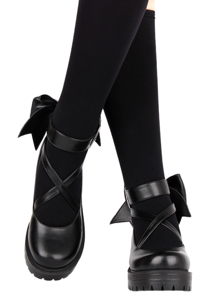 Lace-up Bow Shoes