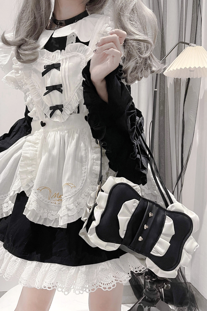 Cream Ribbon Mini Crossbody Bag