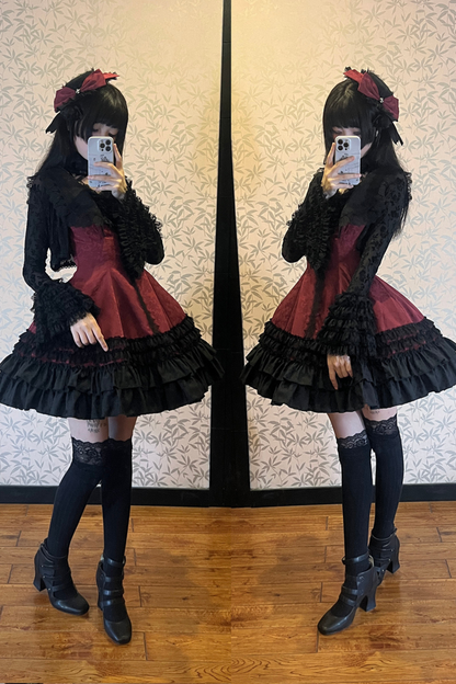 Dark Tailored Slim Gothic Lolita Dress + Outerwear