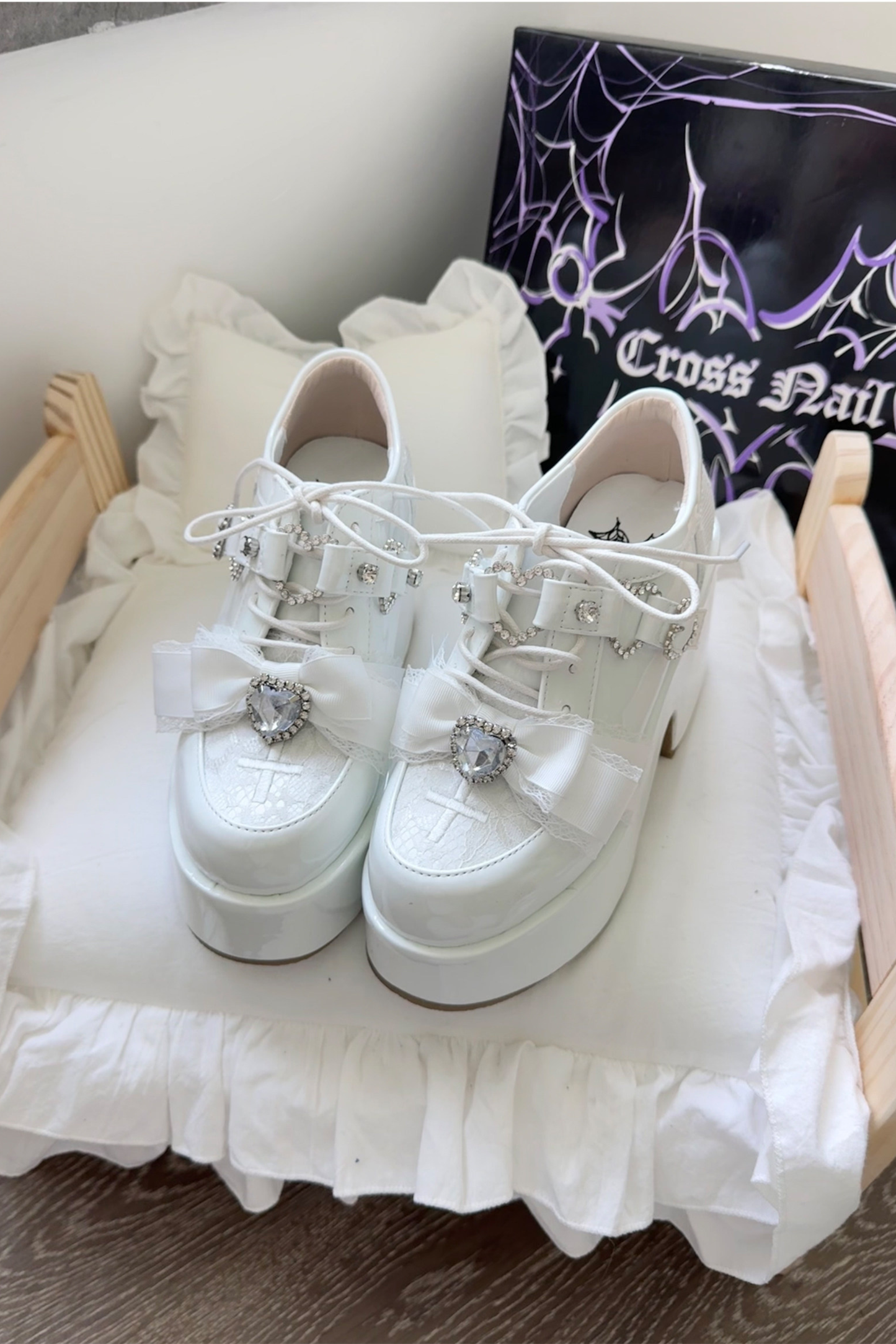 Dark Sweet Love Ribbon Shoes