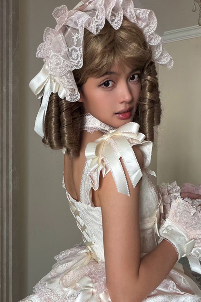 [pre-order] Princess Ballet Tiered Lolita Dress + Headband + Necklace + Sleeves + Tail
