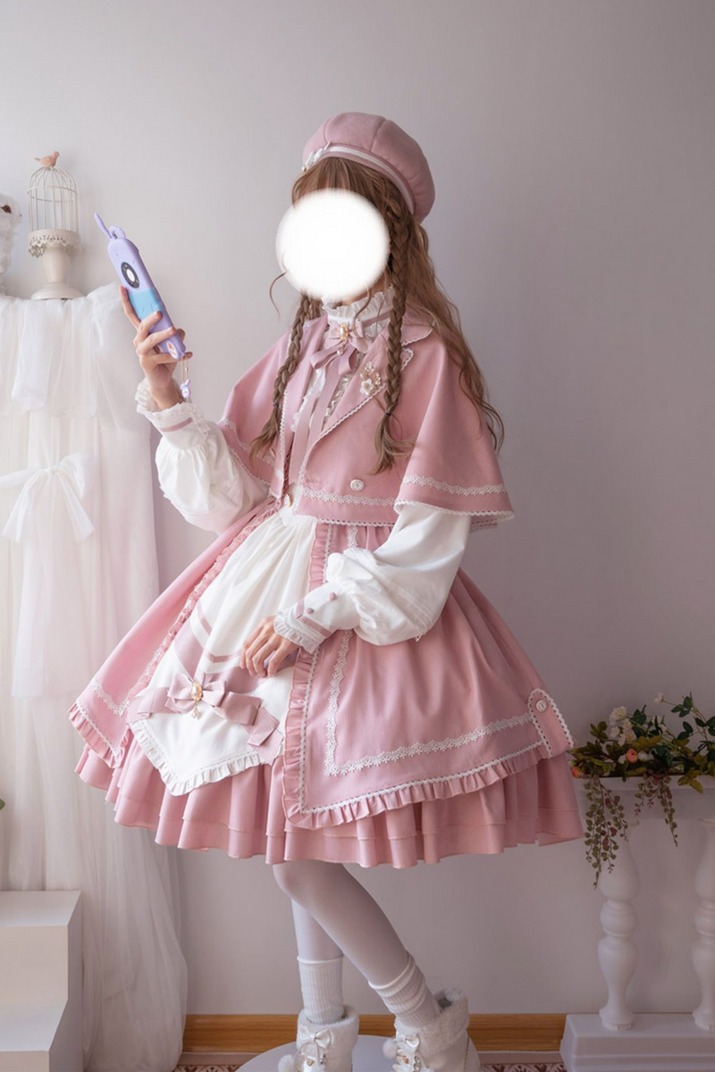 Pure Sweet Lolita Jumper Skirt + Hat + Headband