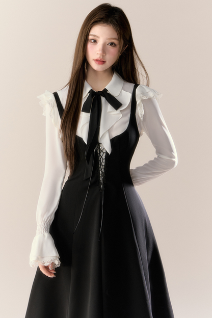 French Blouse + Suspender Skirt