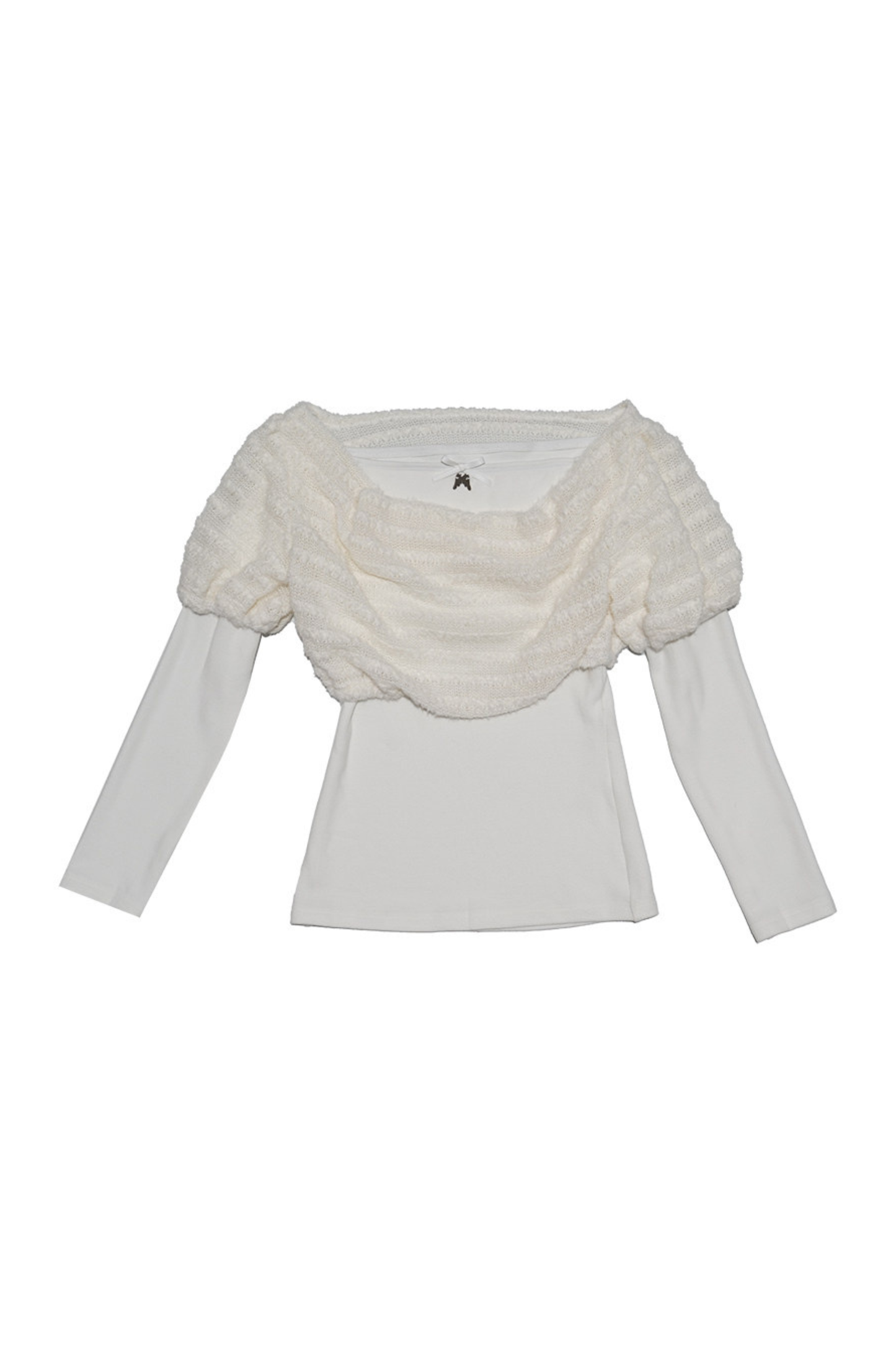 Draped Collar Whip Top