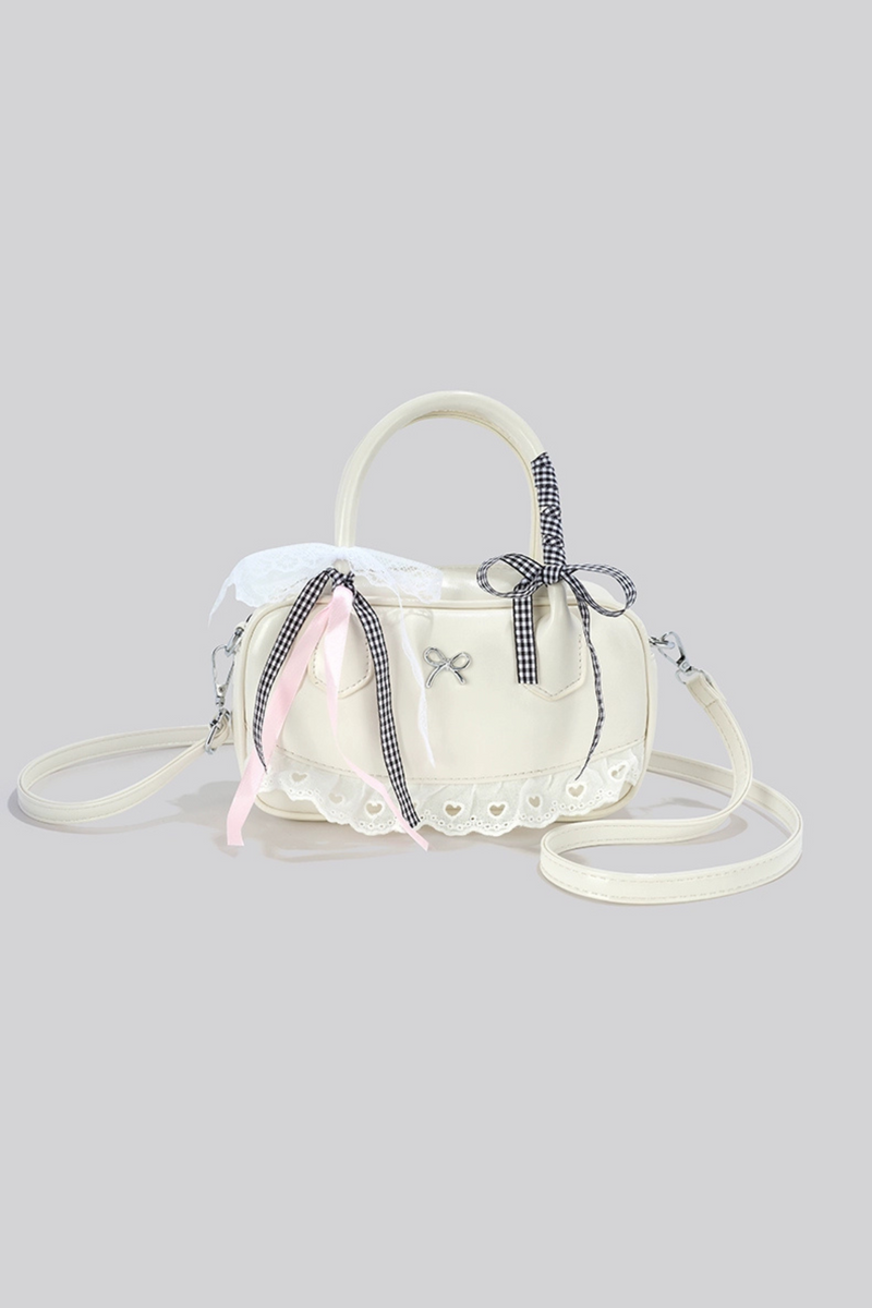 Ribbon Lace Boston Bag
