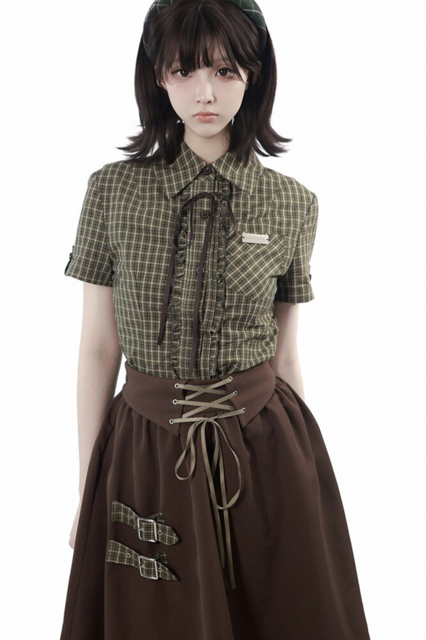 Army Girl Shirt + Vest + Skirt