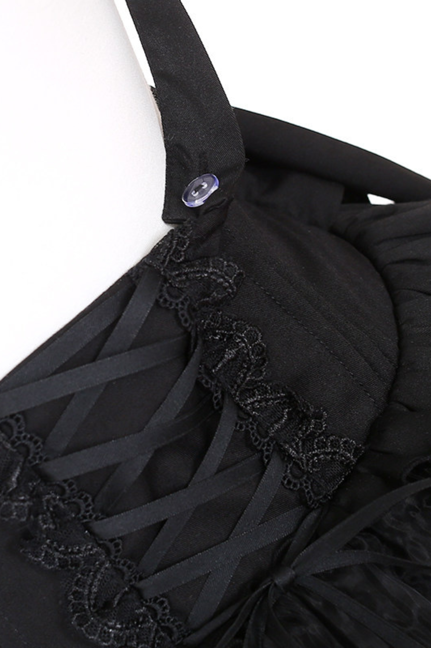 Holy Cross Flutter Sleeve Suspender Skirt + Shirt