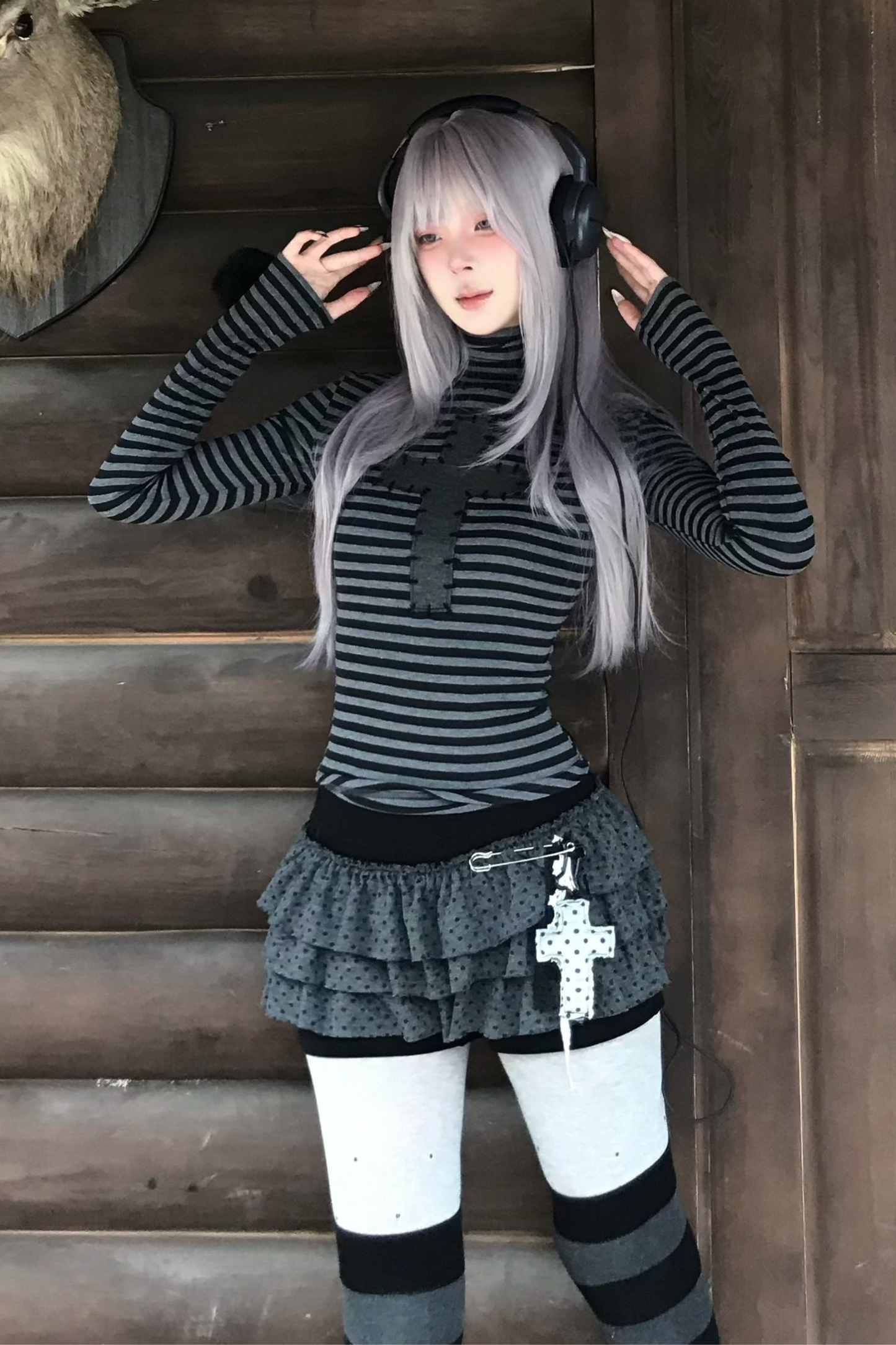 Cross Halter Neck Top + Pants Skirt + Pendant