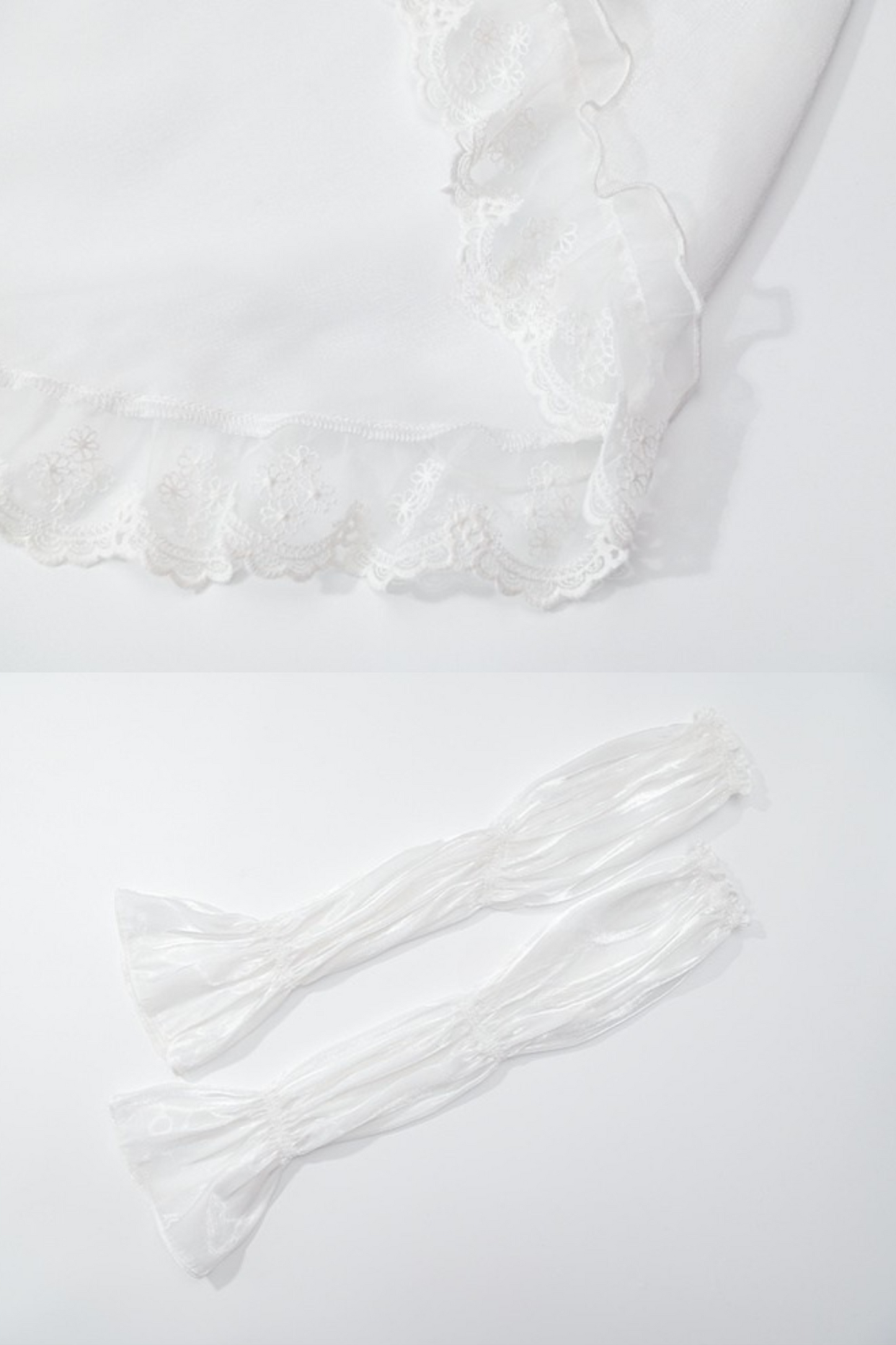 Heavy Shatin Drape Camisole Dress + Lace Asymmetric Shawl