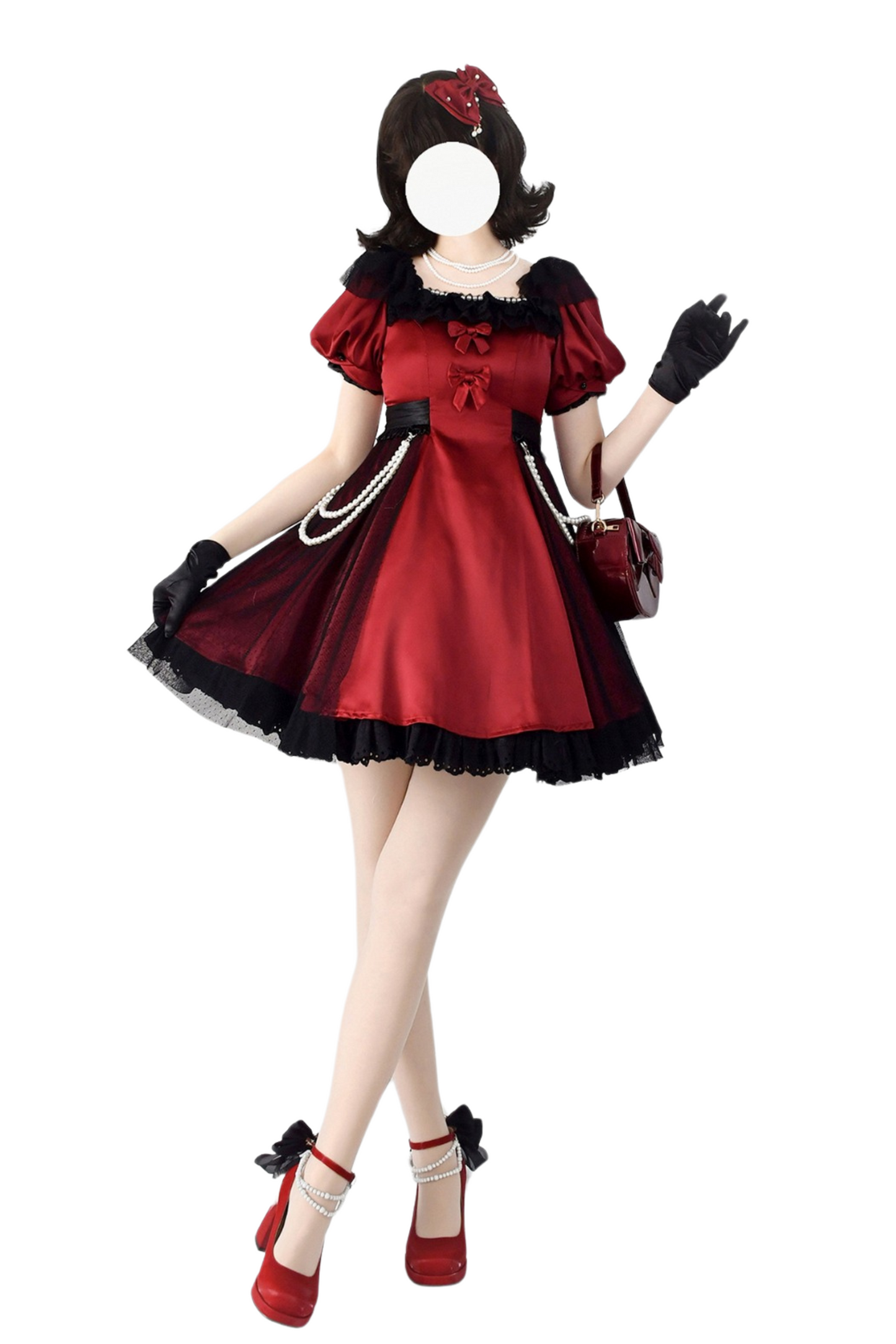 Mystery Girly Ribbon Dress + Accessories
