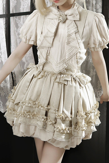 Antique Lolita Top + Suspender Skirt