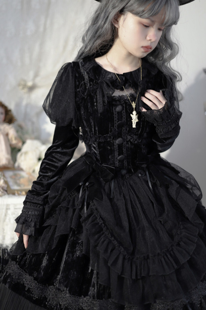 Gothic Doll Lolita Dress + Short Jacket