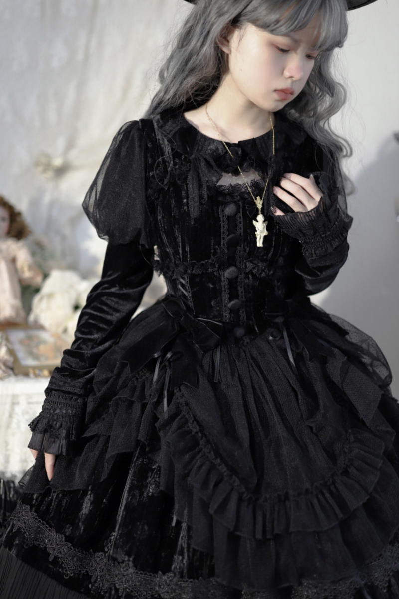 Gothic Doll Lolita Dress + Short Jacket