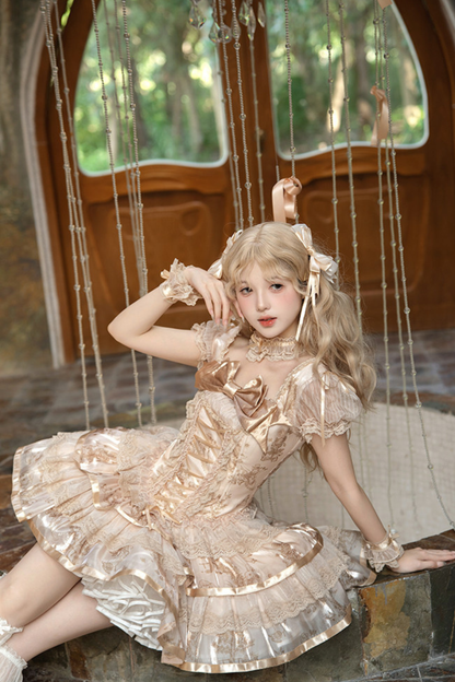 [pre-order Deadline: April 3] Gilded Fantasy Lolita Dress + Jumper Skirt