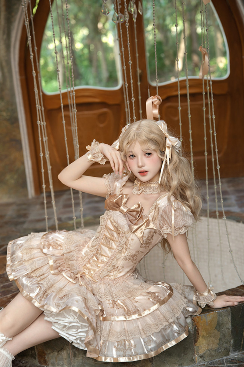 [pre-order Deadline: April 3] Gilded Fantasy Lolita Dress + Jumper Skirt