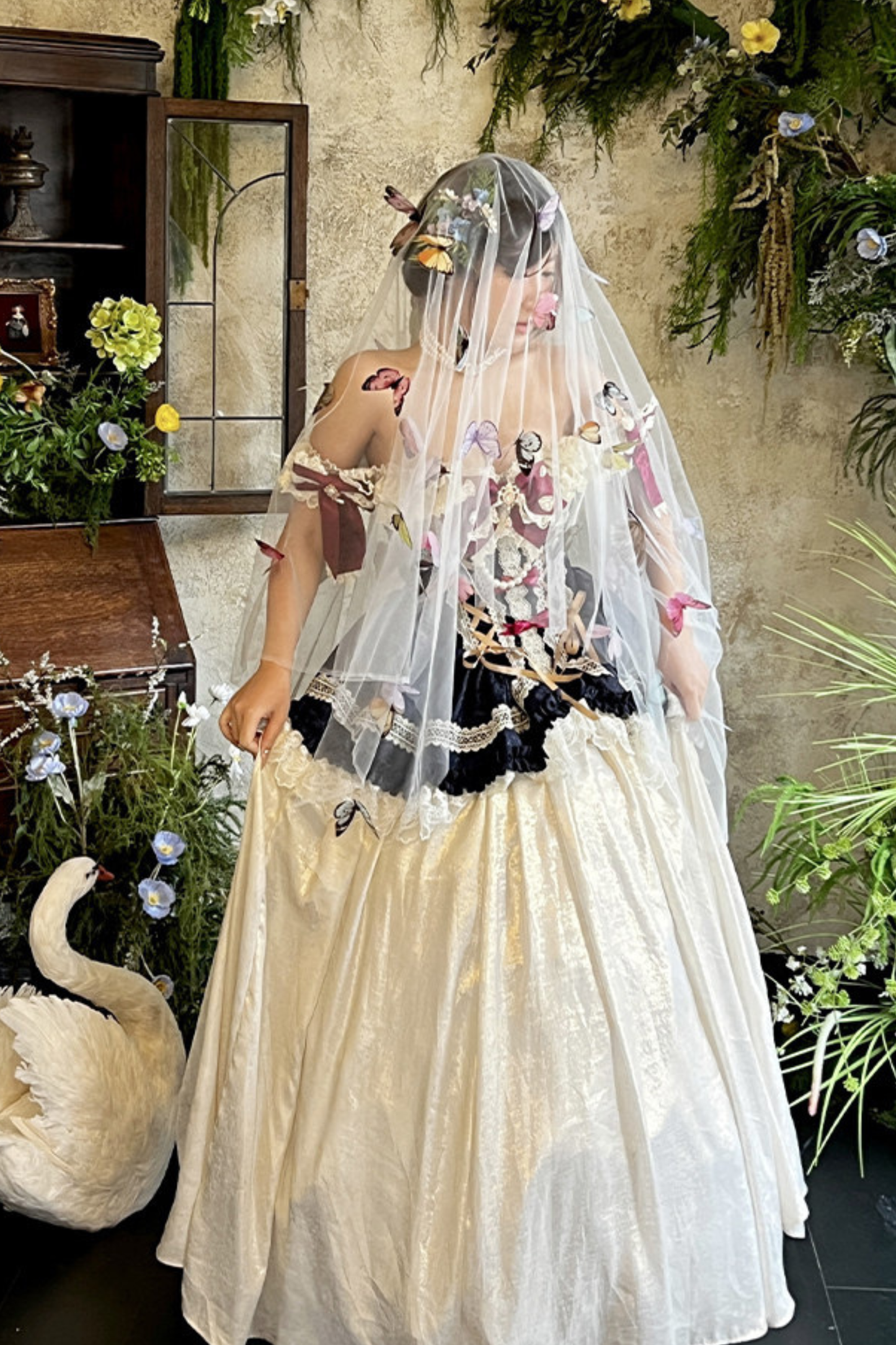Snow White Lolita Dress + Big Ribbon