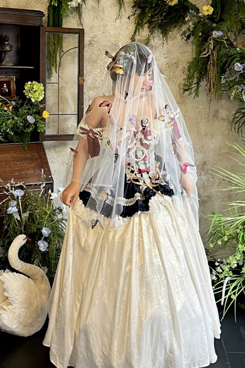 Snow White Lolita Dress + Big Ribbon