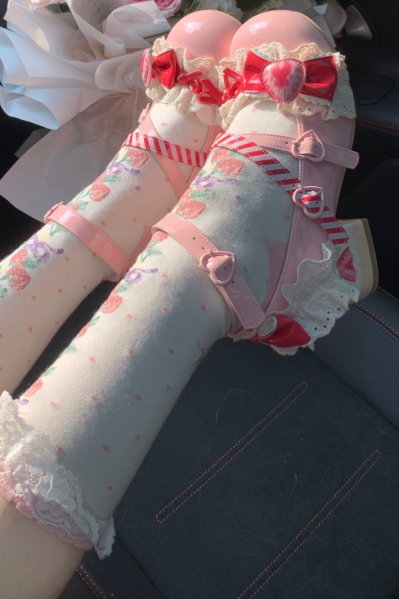 Strawberry Lolita Mary Jane Shoes