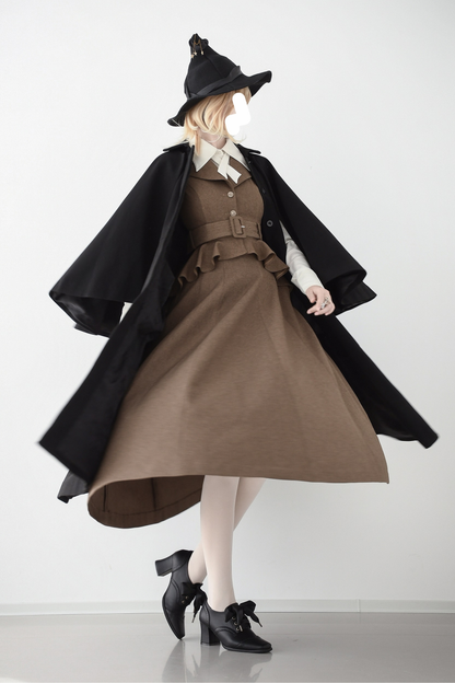Umbrella Style Trailing Vest + Long Skirt + Short Skirt