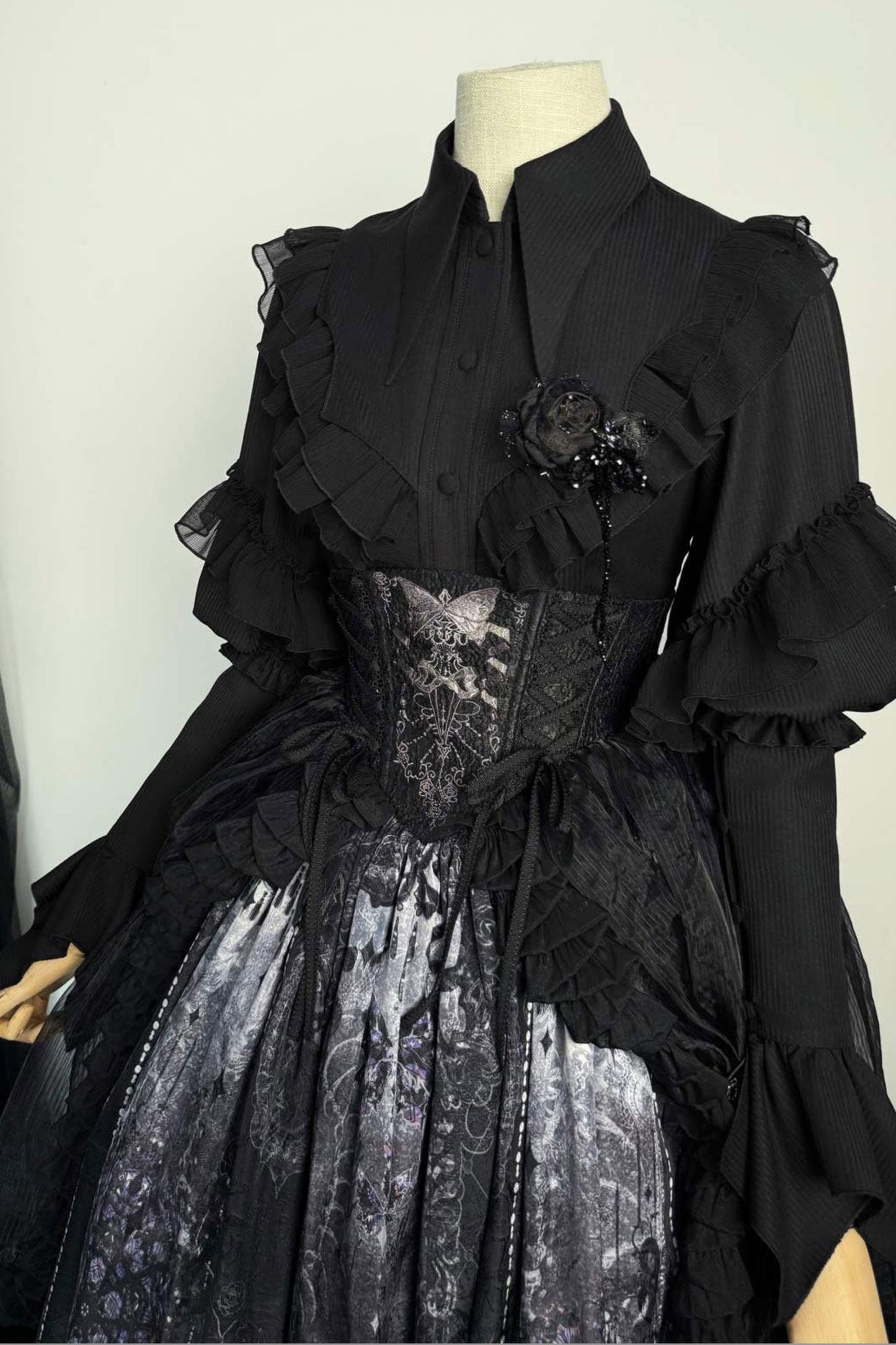 Gothic Lolita Jumper Skirt + Jacket + Skirt + Shirt + Corset + Accessories