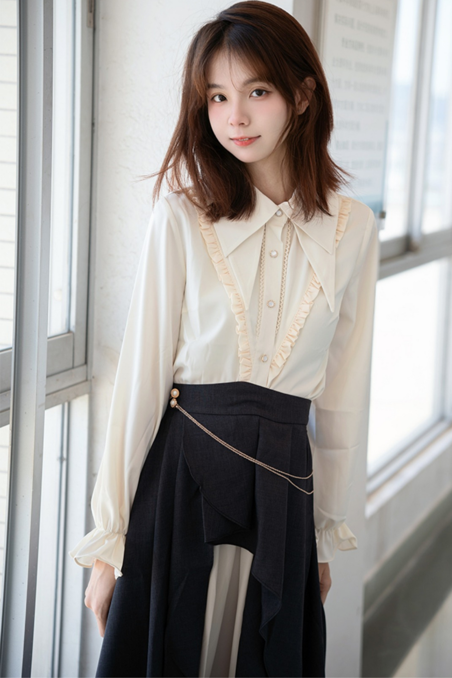 Shirt + Irregular Skirt