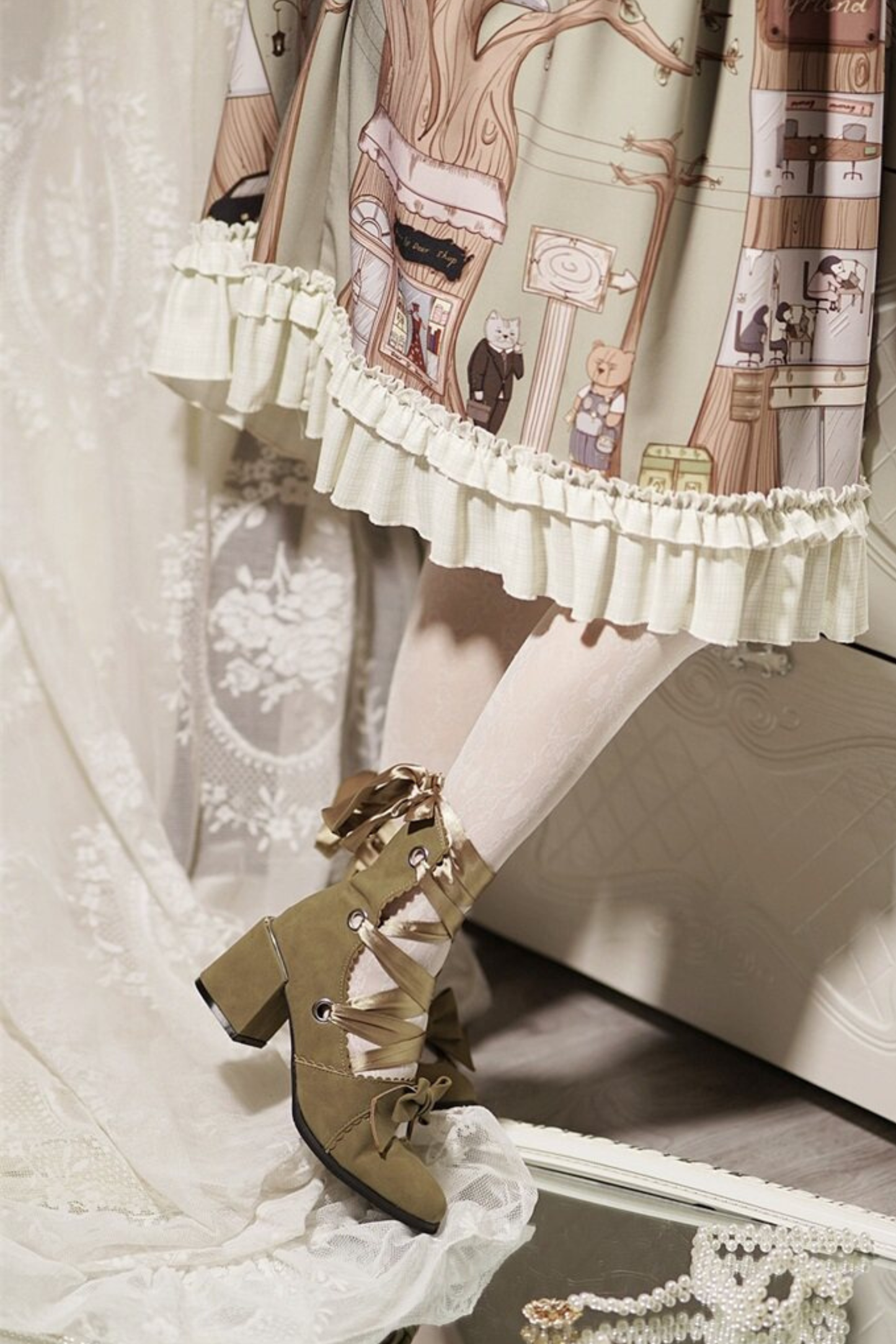 Lace-up Retro Lolita Shoes