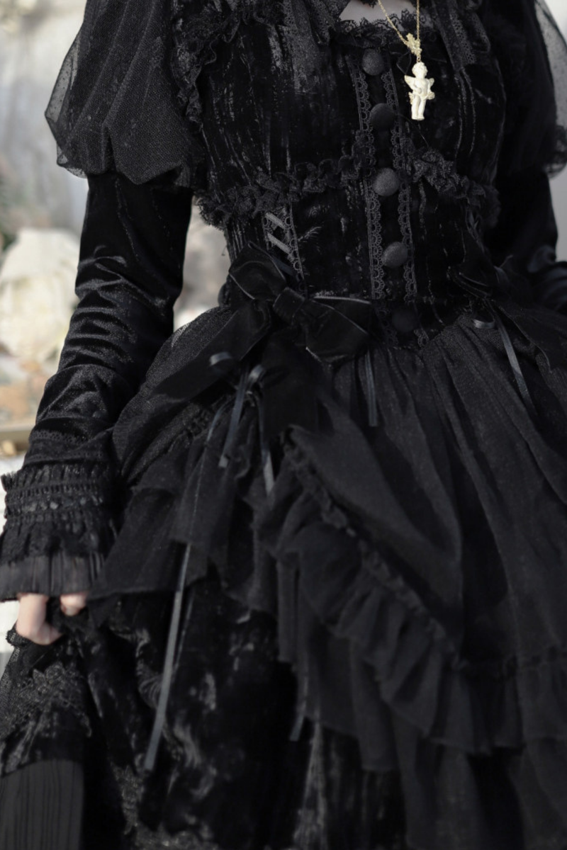Gothic Doll Lolita Dress + Short Jacket