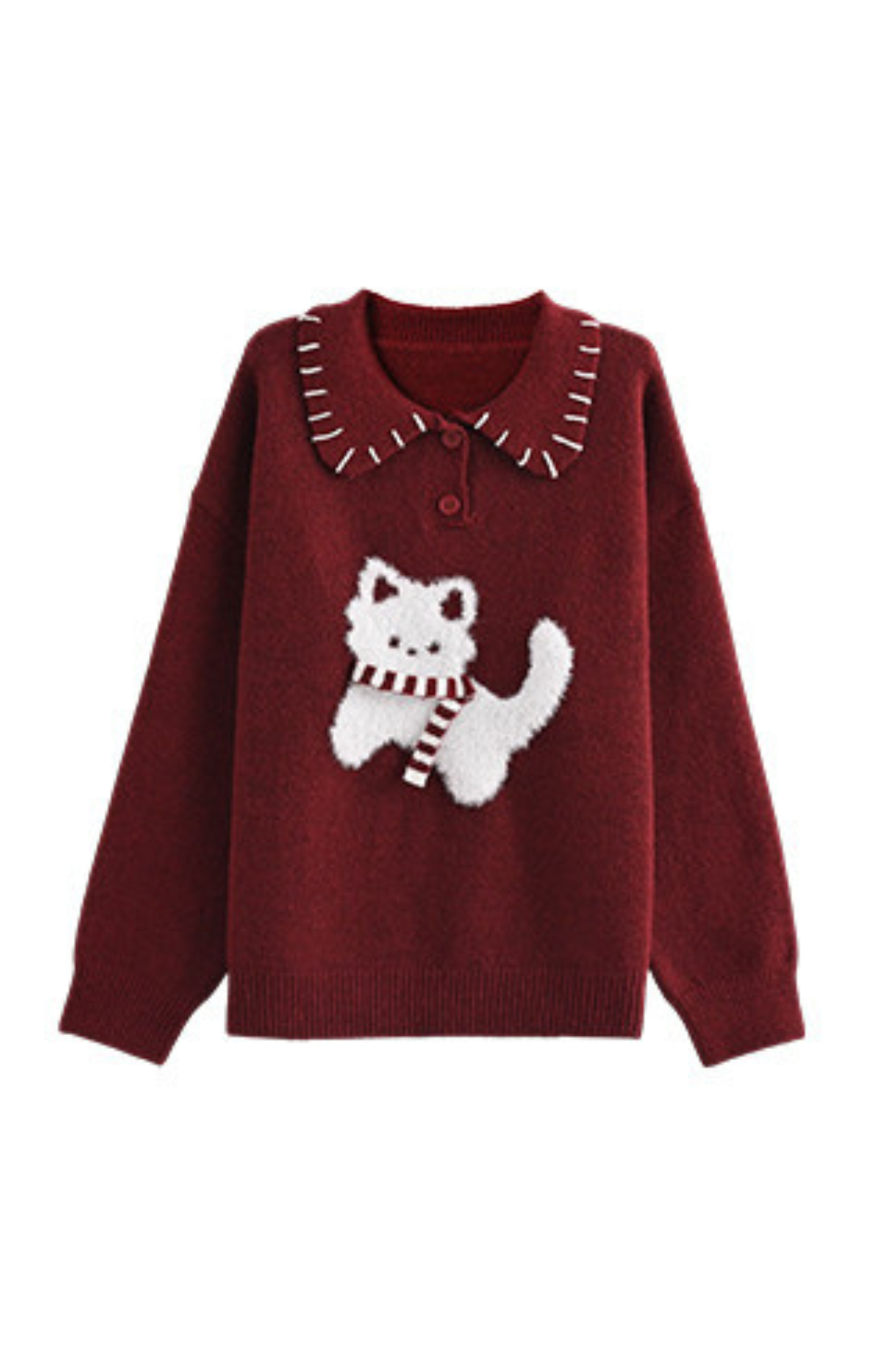 Cat Knit Sweater + Snowflake Cardigan