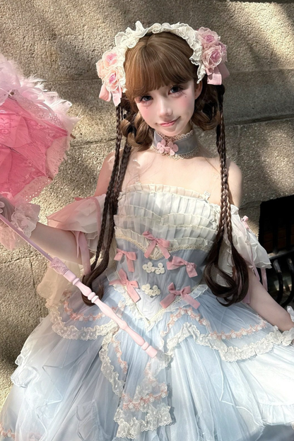 Sweet Princess Dress + Train + Veil + Accessories