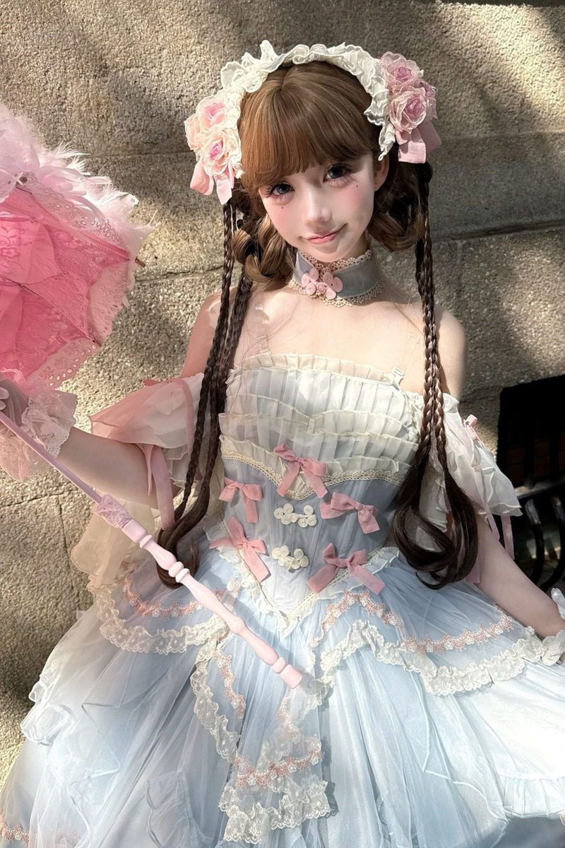 Sweet Princess Dress + Train + Veil + Accessories