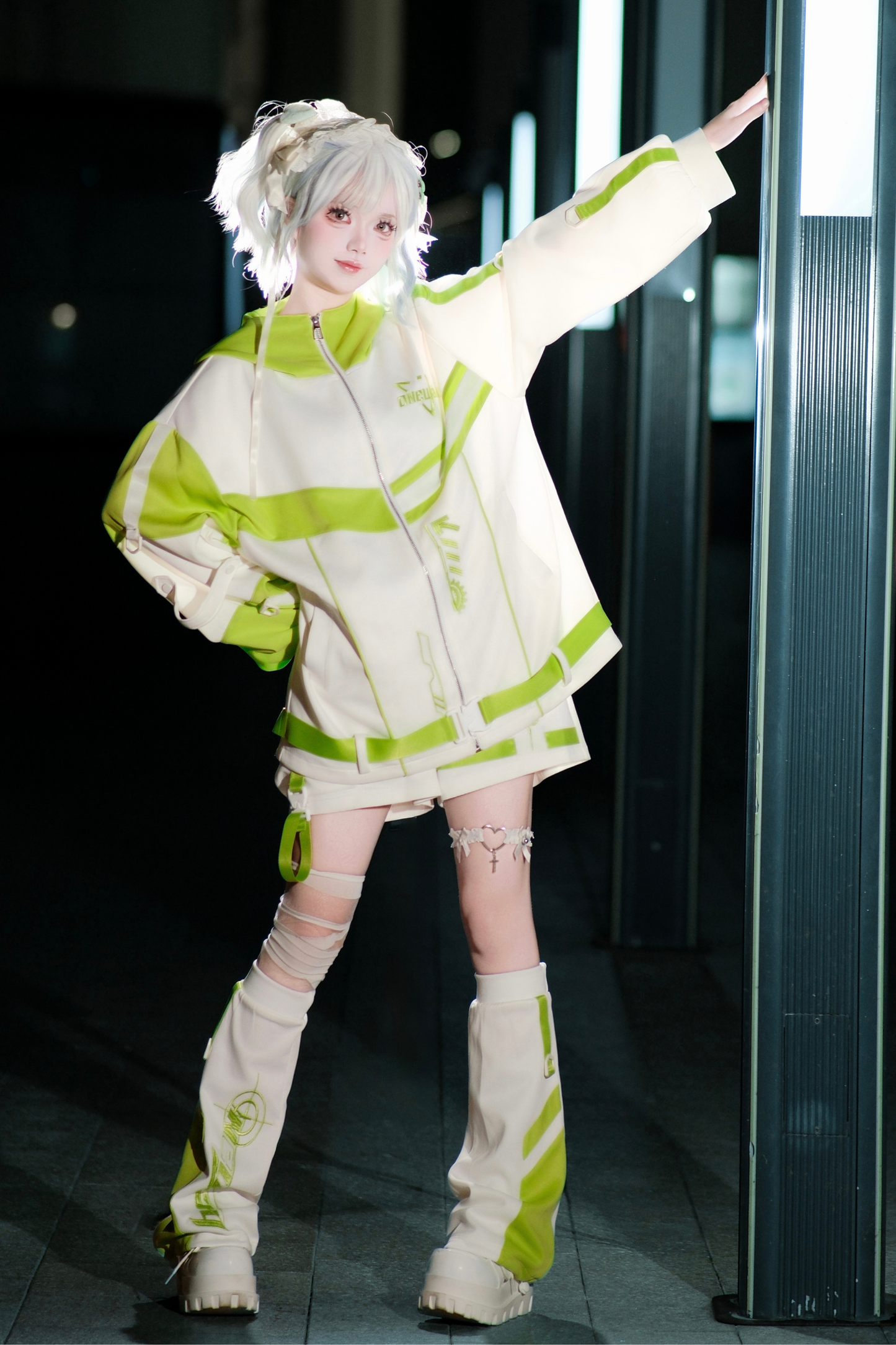 Cyber Subculture Jersey Jacket + Shorts + Leg Covers