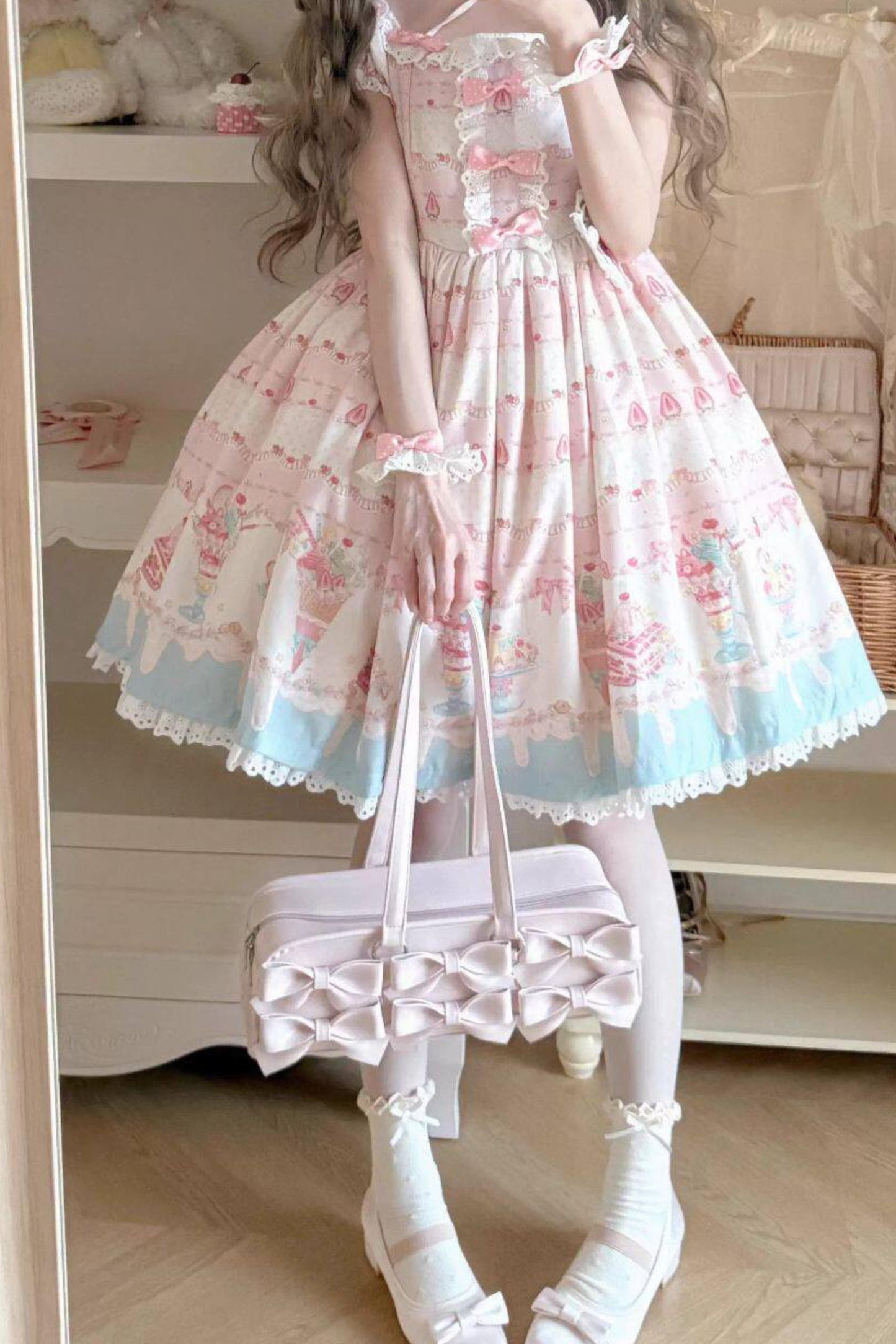 Sweet Dream Ribbon Baguette Bag