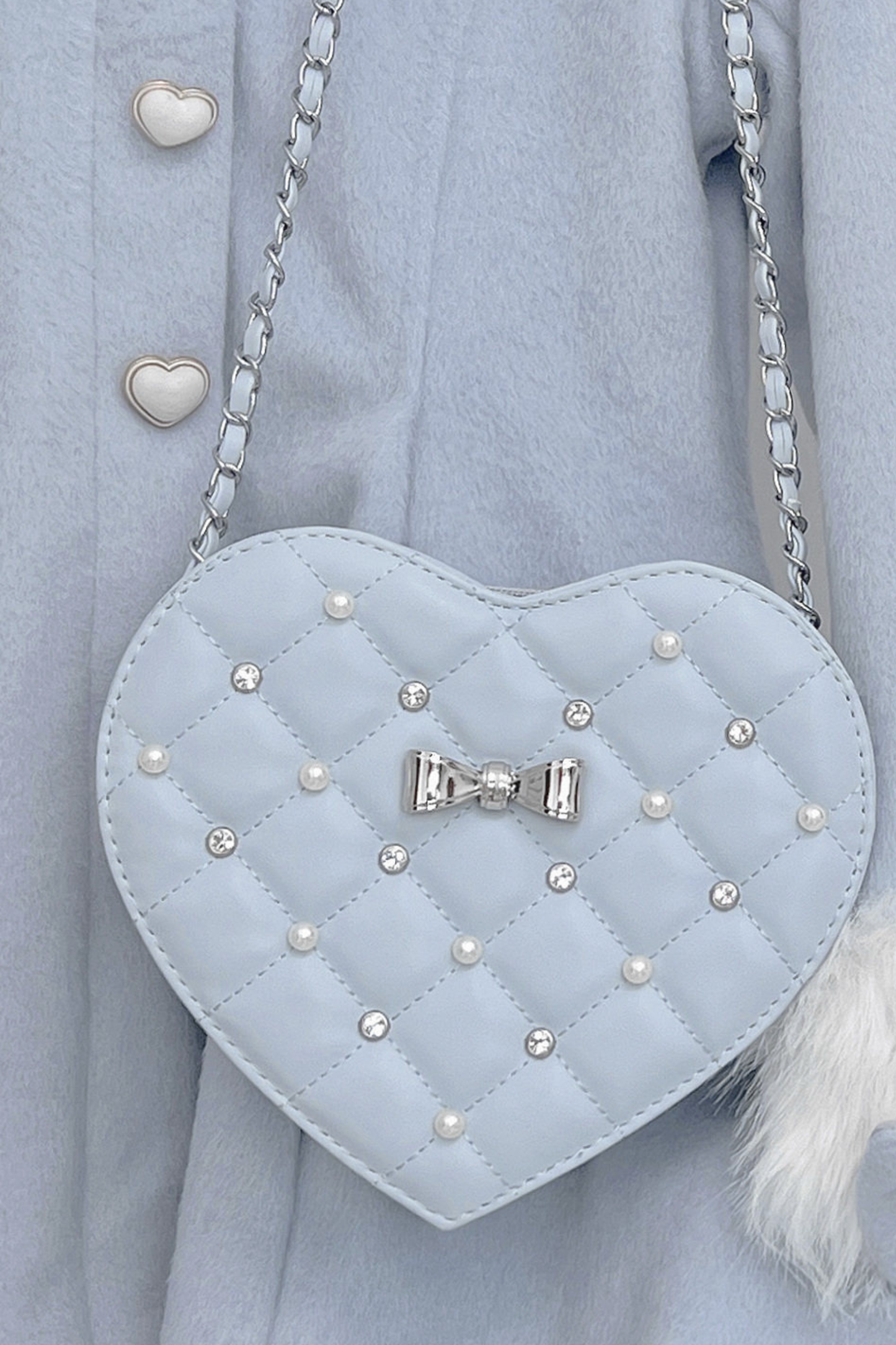 Pearl Quilted Sweetheart Bag