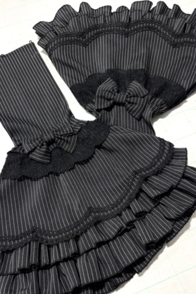 Dark Gothic Dress + Sleeves + Headband