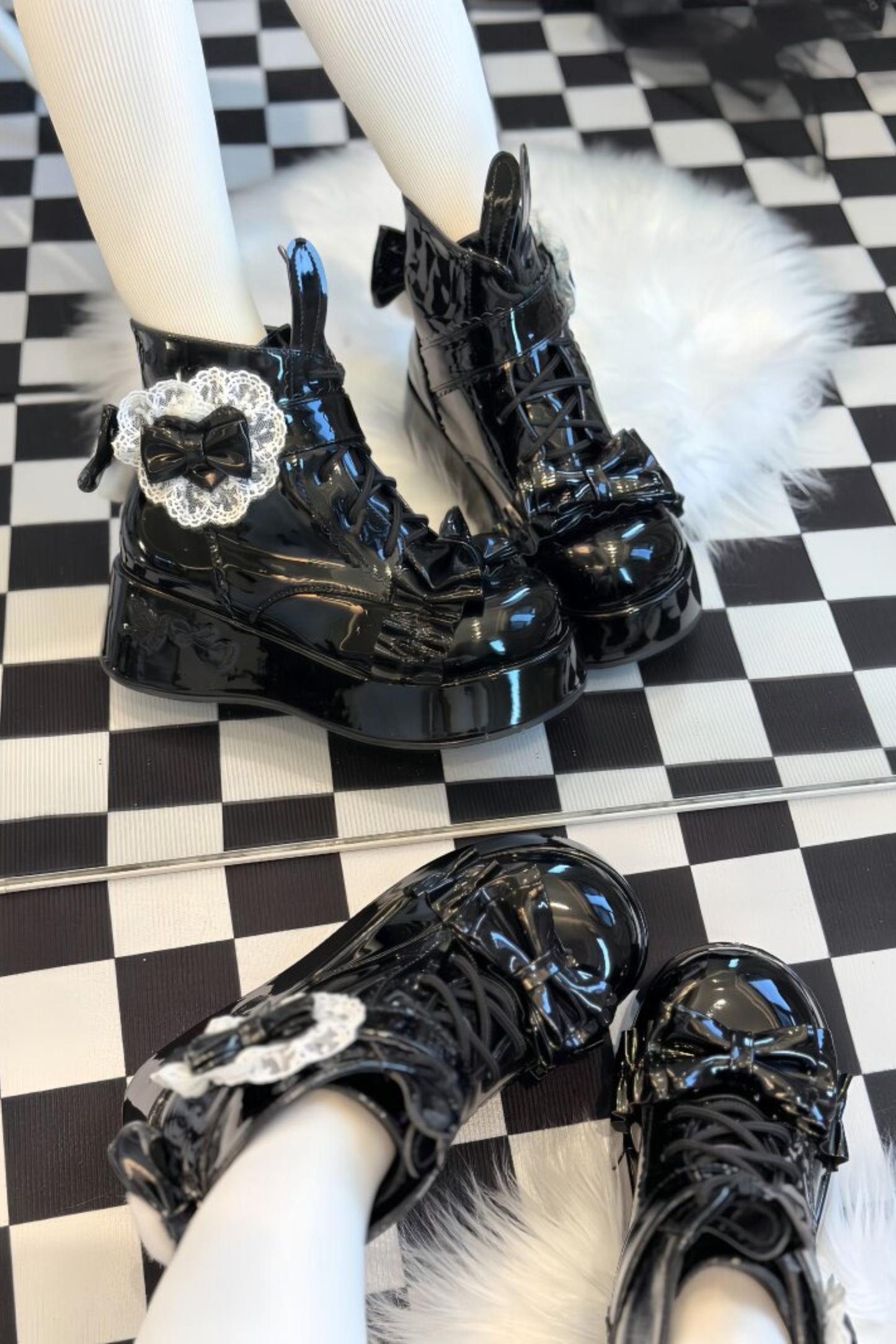 Rabbit Tail Lolita Boots