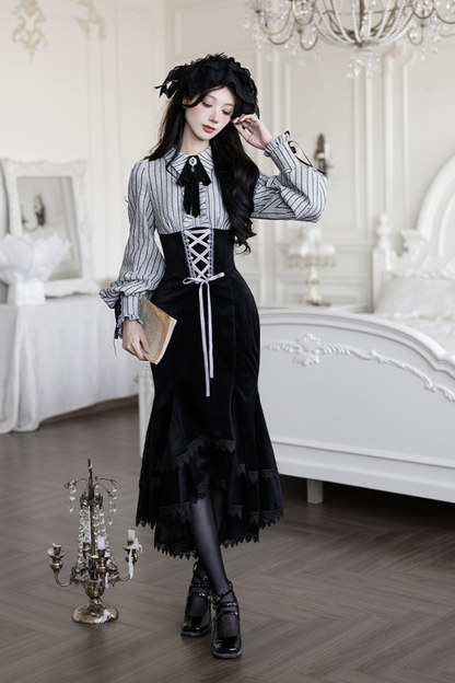 Fish Tail Dress + Flare Dress + Hat + Headband