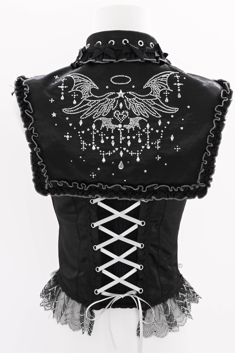 Metallic Angel Rhinestone Top