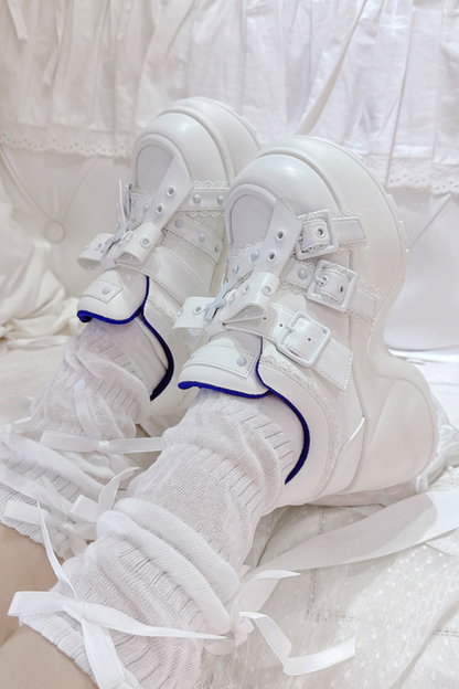 Ribbon Subculture Platform Shoes