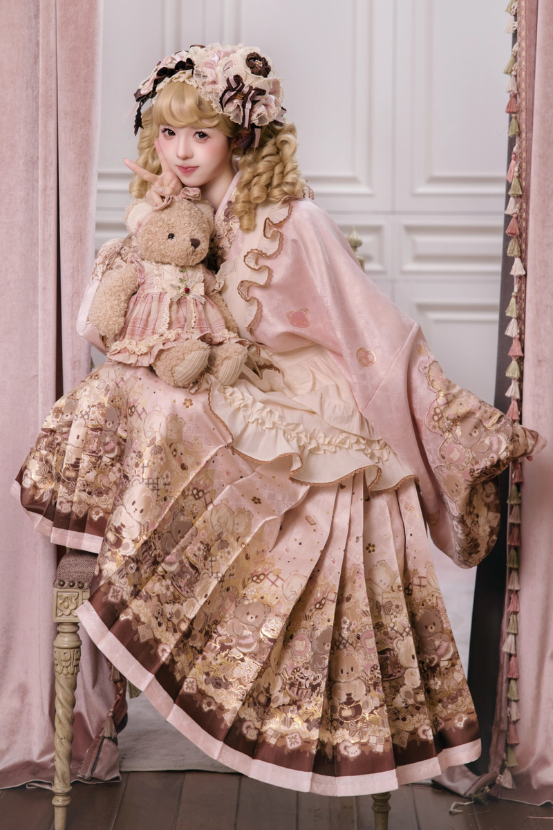 Little Bear Dessert House Dress + Skirt + Apron + Brooch + Overskirt