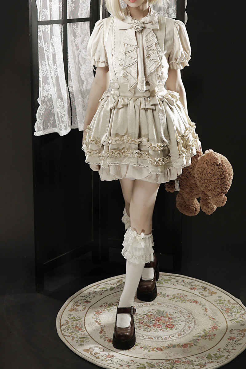 Antique Lolita Top + Suspender Skirt