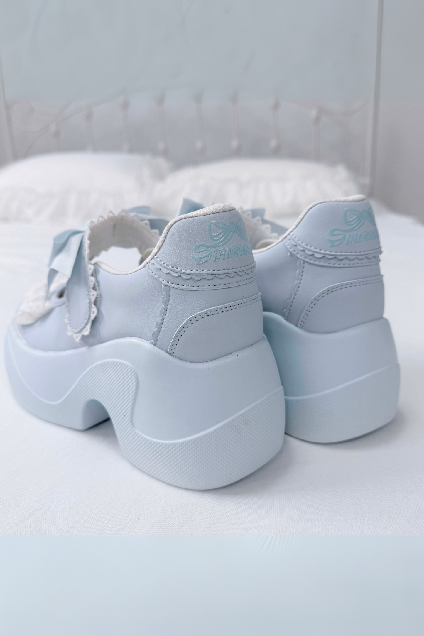 Sweet Girly Lace Ribbon Sneakers