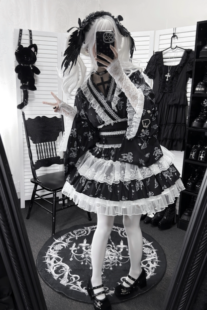 Galaxy Dark Lace Dark Kawaii Yukata