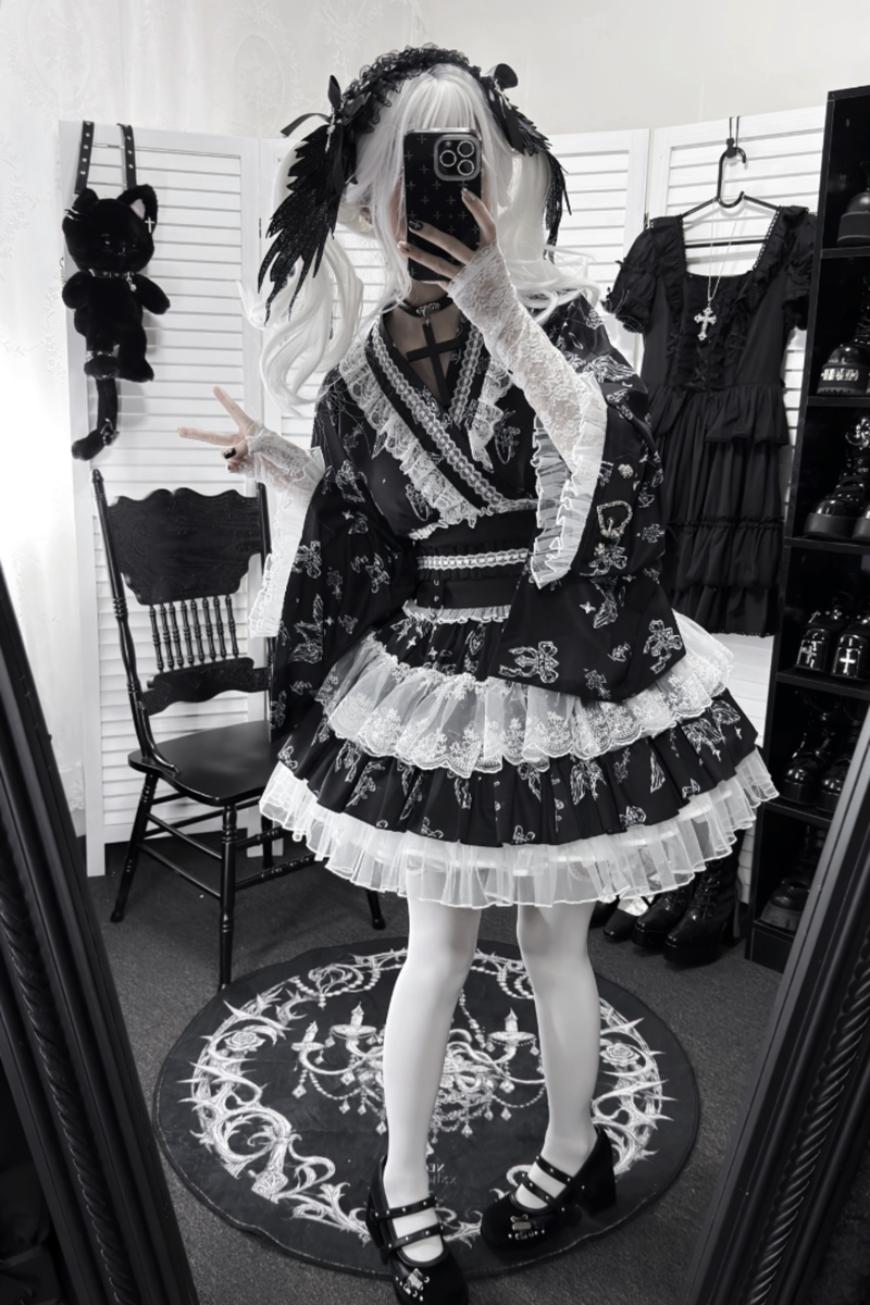 Galaxy Dark Lace Dark Kawaii Yukata